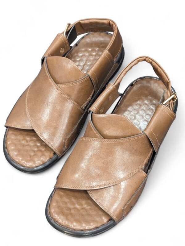 Executive Ergo-Tan: New Style Medicated Peshawari Chappal