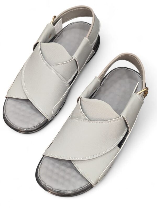 Executive Ergo-Grey: New Style Medicated Peshawari Chappal