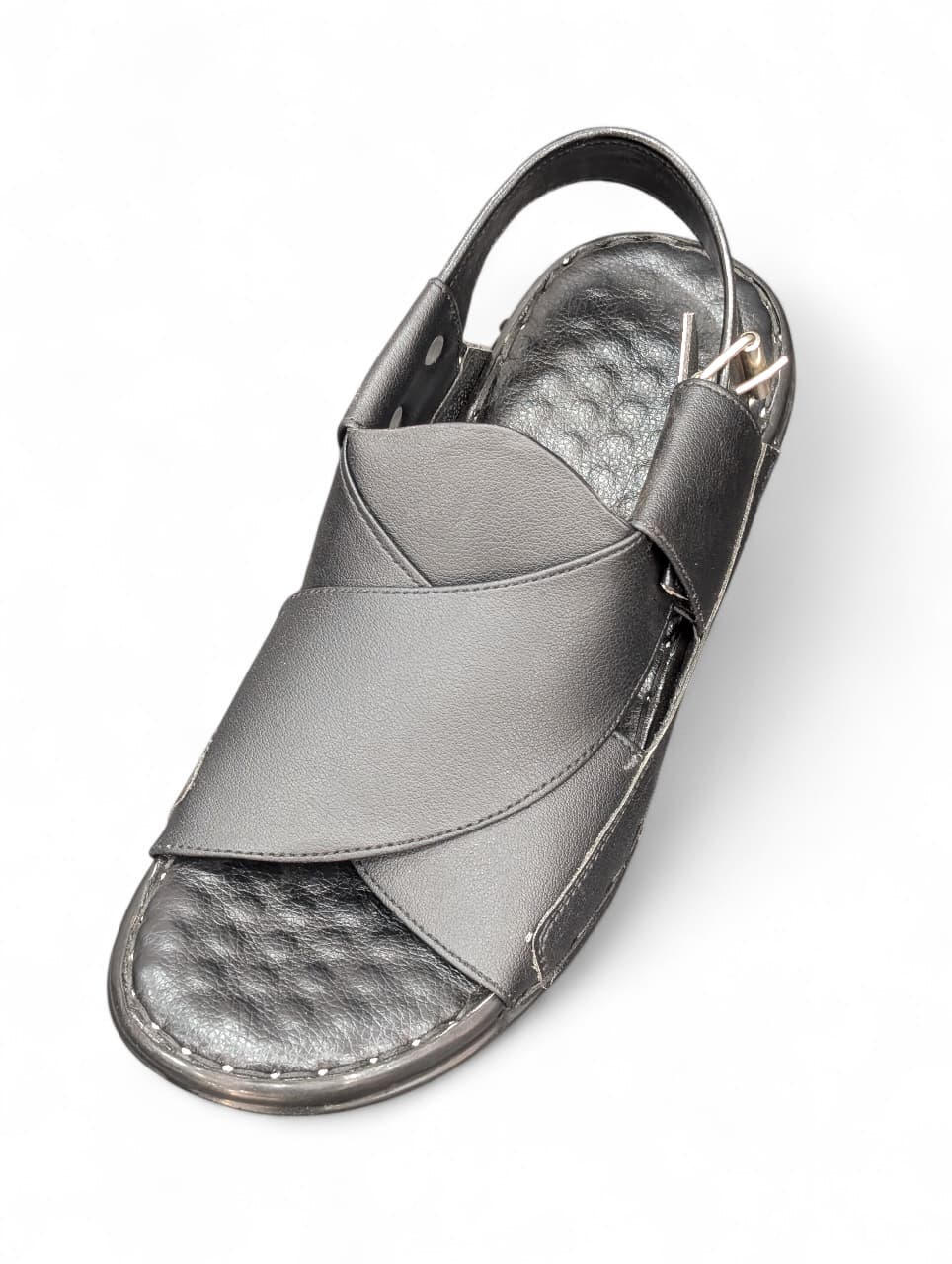 Executive Ergo-Black: New Style Medicated Peshawari Chappal