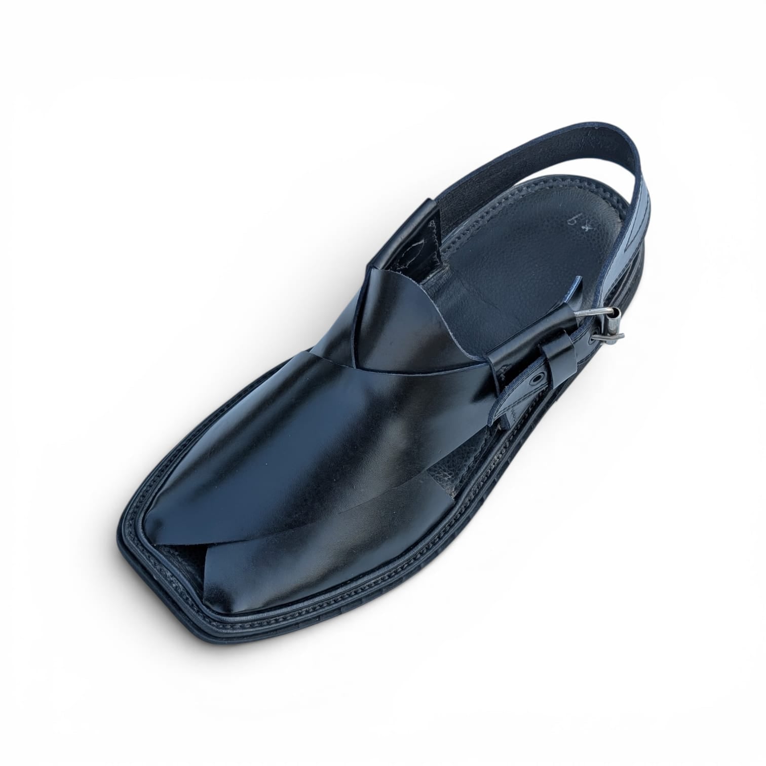 Handmade old tradition Golti chappal (black color)